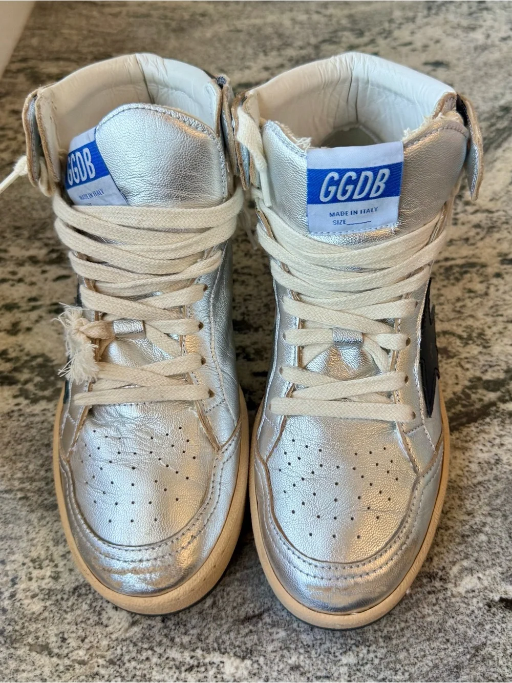 Golden Goose Silver Sky Star Size 36 EUC